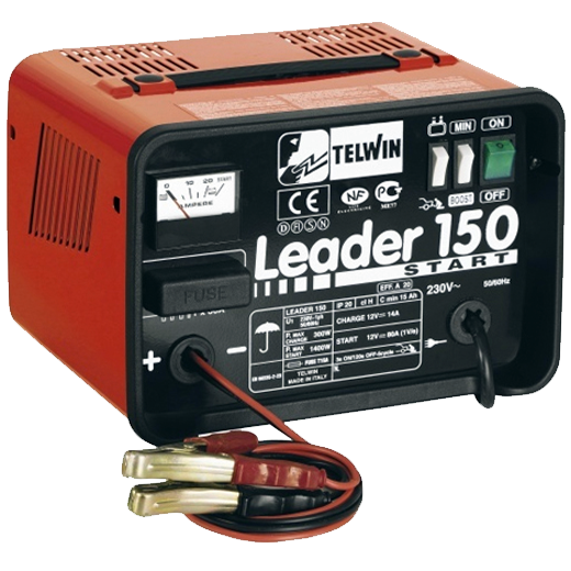 TELWIN Battery Charger 300-1400W, 12V Battery, 6.6kg Leader150 - Click Image to Close